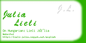 julia lieli business card